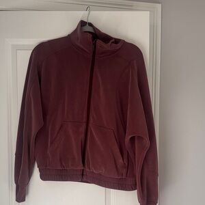 lululemon athletica maroon zip-up jacket